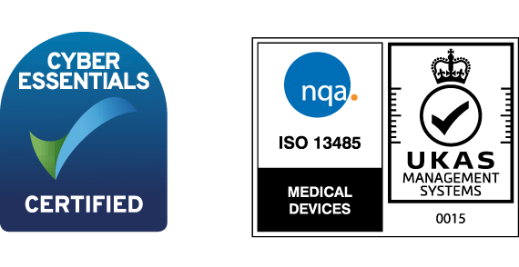 Certified to ISO 13485 and Cyber Essentials